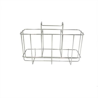 China Sustainable Metal Wine Storage Rack Hanging 3 Bottle Wine Basket for sale