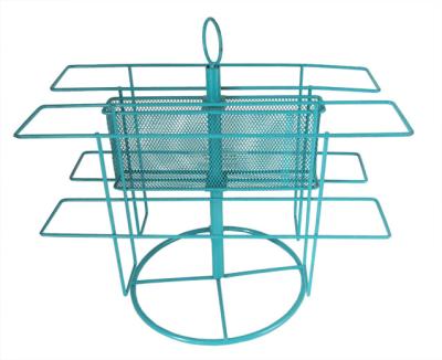 China Hot Sale Metal Wire Office Stationery Mesh Organizer Mesh Rotating Folder Desk Organizers for sale