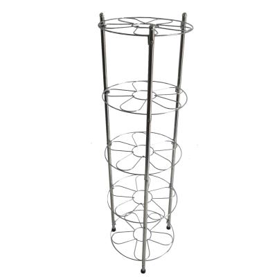 China Viable Kitchen Cookware Racks Fry Pan Storage Wire Racks 5 Layer Metal Storage Rack Pot Holder for sale