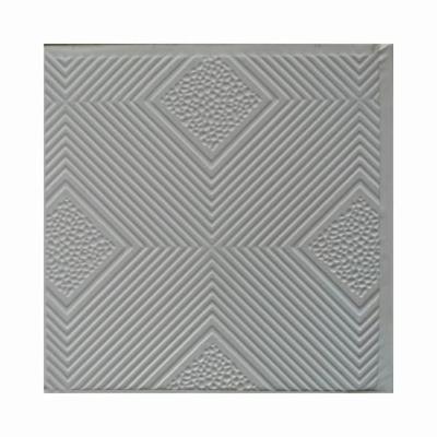 China Artistic Ceilings PVC Laminated Gypsum Board Ceiling Tiles With Edge Guard And Back Aluminum Foil for sale