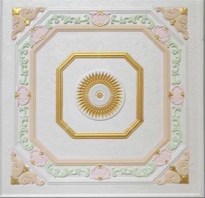 China POP artistic ceilings decorate gypsum board gold gypsum ceiling tiles gypsum ceiling board for sale