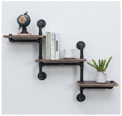 China Wall Mounted Type Three-Layer Antique Shelves And Bathroom Hanging Shelf Storage Shelf Wall Towel Rack for sale