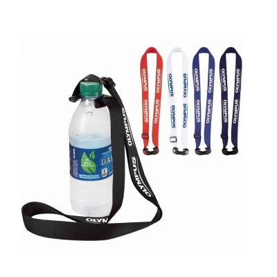 China Durable Multifunctional Fashion Custom Design Adjustable Length Beer Water Cup Bottle Holder Neck Lanyards for sale