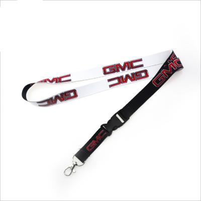 China Durable Heat Transfer Full Color Printed Car Neck Key Chain Lanyards With Quick Release Buckle For Keys Keychains ID Badge Holder for sale