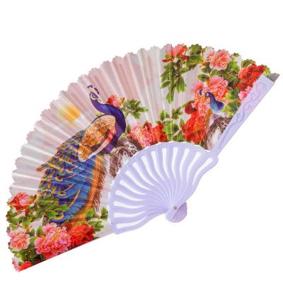 China New Custom Designer China Retractable Printed Logo Folding Hand Fan Plastic For 2021 Promotion Gifts for sale