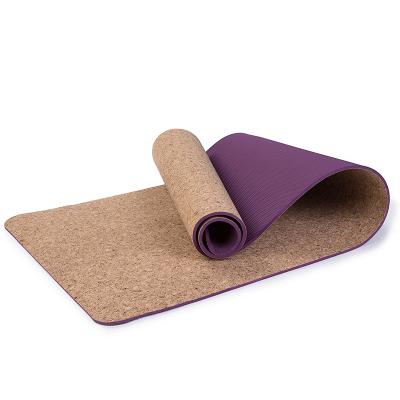 China Natural Cork Custom Goods Thick Printed Non-Slip Natural Cork Mat Pilates Tape Travel Yoga Mat Yoga Mat for sale