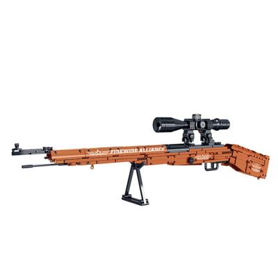 China TOY Assault Rifle AK47 Machine Gun Sniper 98K Sniper MODEL Rifle Building Blocks Toys Firearms Mechanical Model Series for sale