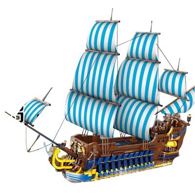 China Blue Educational Toy MORK 031011 Sailing Pirate Ship Ideas 3265pcs Building Blocks New MOC Model Bricks Educational Toys Sailing Ship For Kids Gift for sale