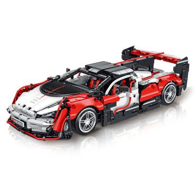 China Educational Electric Toy RC Race Car McLarened Saber Model Bricks DIY Super Speed ​​Champion Vehicle Building Block Toys For Kids Gifts for sale