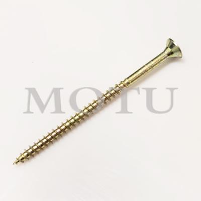 China Yellow White Galvanized Pan Flat Head Chipboard Screws for sale