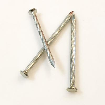 China China Flat Nail Netting 45# Galvanized Checkered Leg Head Twisted Concrete Nails for sale