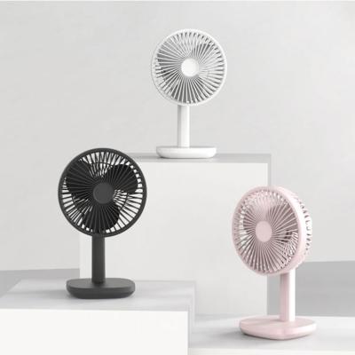 China Automatic Swing/Factory Sale Rechargeable Portable Desktop Table Directly Cooling Circulation Main Strong Wind Air Spinning USB Auto Swinging Quiet Personal Mini Fan for sale