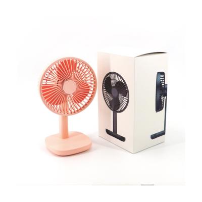 China Auto Oscillation/Custom Portable Rechargeable Battery Operated Mini Cooling Desktop Fan Adjustable Logo Auto Oscillating Small USB 3 Speeds for sale