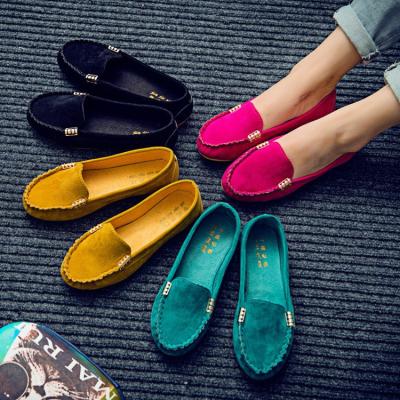 China Wholesale Cheap Wholesale Loafers Flat Fashion Women Suede Flats Ladies Slip On Boat Shoes Non Slip Casual Walking Shoes For Women for sale