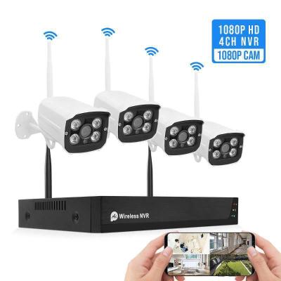 China NIGHT VISION CCTV Wifi Camera HD 1080P 4CH Security Camera Security HD 1080P 4CH Wireless Home System H.265+ Tuya Smart Life App Plug and Play for sale