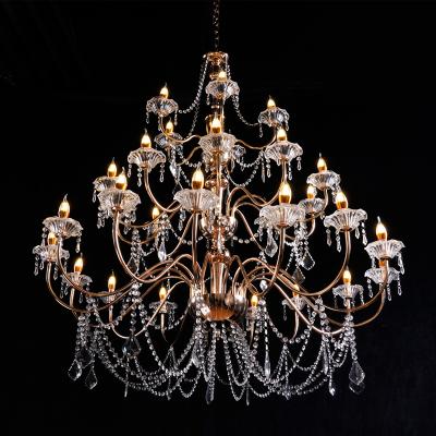 China New Arrival Gold Color Luxury Circular Shape Crystal Luxury Chandelier Lamp for Event Decoration for sale