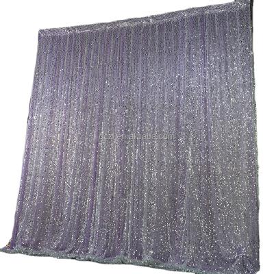 China Mesh Curtain Wedding Cloth Curtain Live Wall Wedding Stage Backdrop Wall Birthday Stage Layout Wedding Party Decoration for sale