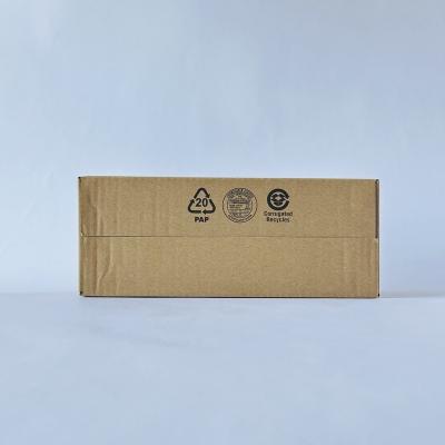 China Recycled Materials Private Label Box Professional Recyclable Corrugated Boxes Flat Packed Single Wall Shipping Boxes for sale