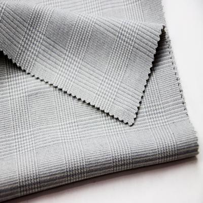 China Anti Pill 64%T 32%R 4%Sp Rayon Poly Spandex Yarn-dyed Fabric For Plaid Dress Girls for sale