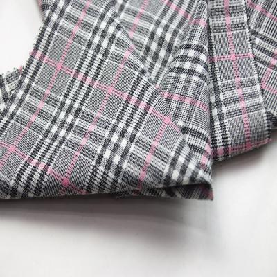 China Anti Pill 65%T 33%R 2%Sp Poly Rayon Spandex Yarn-Dyed Fabric 270GSM For Plaid Dress Girls for sale