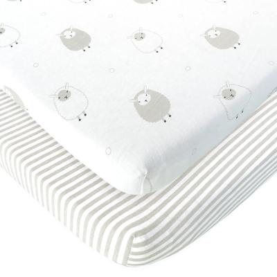 China Home Jersey 100% Cotton Baby Crib Sheets for sale