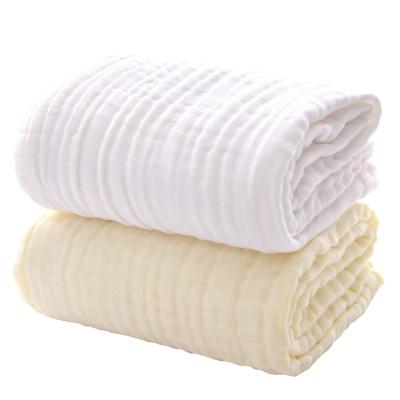 China Soft and breathable 8 layers of pre-washed 100% cotton muslin throw blanket for sale