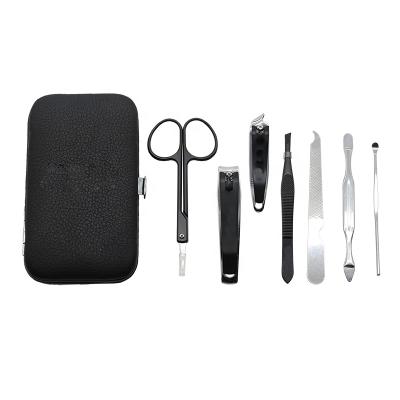 China ECHOLUX HLG973 8 Multifunctional Stainless Steel+PU Manicure Tools Set Professional Stainless Steel Mini Nail Clipper Manicure Gift for sale