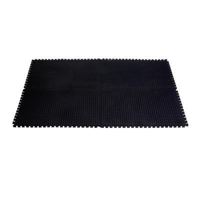 China Rubber Interlock Soft And Comfort Anti Fatigue Floor Mat Bubble Top for sale