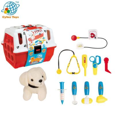 China Plastic Pet Basket Multi Style Suit With Plush Toy Dog And Plastic Medical Device for sale