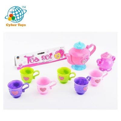 China Early Educational Age Children Plastic Tea Set Development Pretend Baby Kitchen Toys Play Set 21*7*25CM for sale