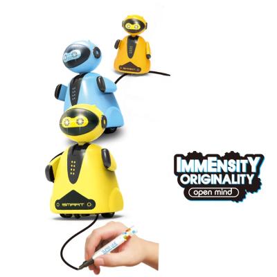 China Educational Toy Interaction Humanoid Painting Robot Battery Operated Electric Drawing Toy with Light for Kids for sale