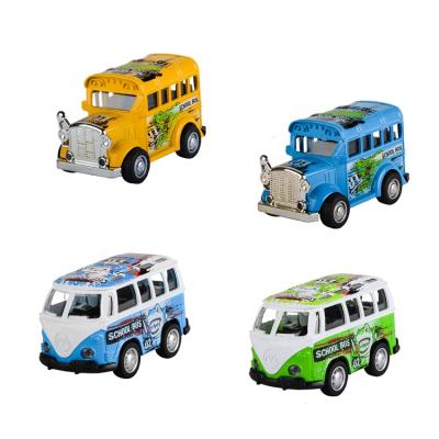 China Toy Promotional Gift Pull Back Metal Diecast Bus Die Cast Vehicle Model Toys for sale