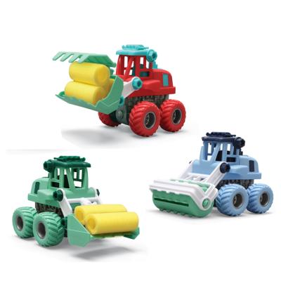 China Newest Eco-friendly Material Farm Truck Toy Double Inertia Power Car 4WD Off Road Vehicle For Kids for sale