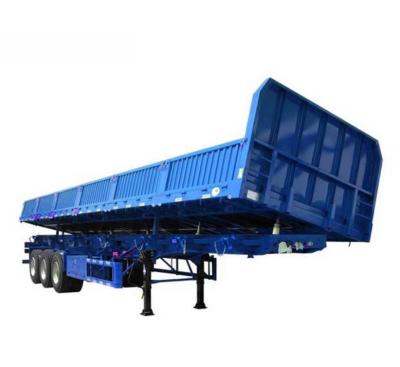 China Sidewall Dump Trailer Hydraulic Side Dump Trailer New Tri Axle 50t Tipper Dump Truck Semi Trailer China Air Suspension Hydraulic Side Dump Semi Trailer for sale