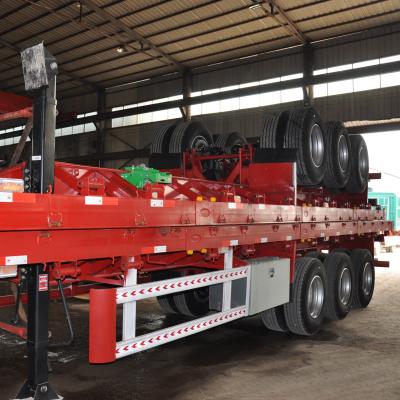 China Hot Selling Marine Truck Trailer 3 Axle 60t 13m Truck Container Trailer Southeast Asia and Africa for sale