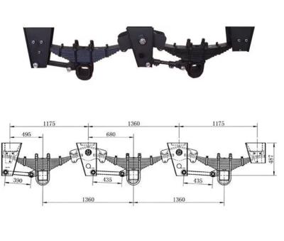 China Hot Selling Steel 2021 Trailer Truck Trailer Suspension Practical Professional Parts Suspension Independent Trailer Suspension for sale