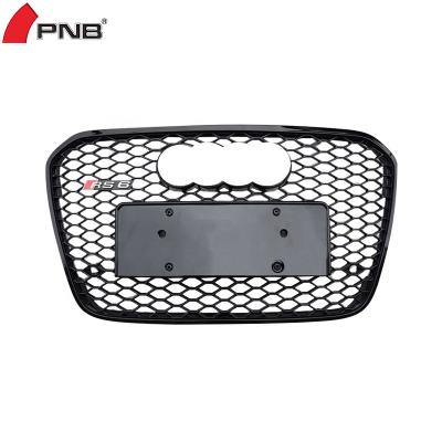 China RS6 Honeycomb Style Grill Mesh Honeycomb For Audi A6 A6L C7 2012 2013 2014 2015 Black Or Chrome for sale