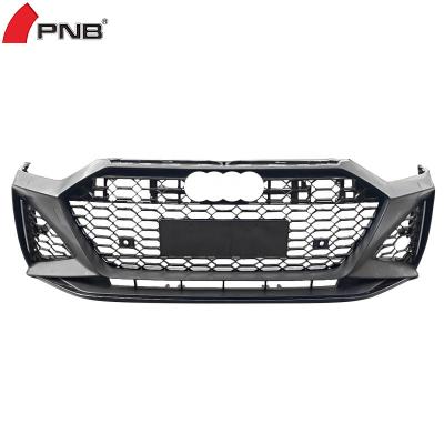 China Plastic Body Kits Front Bumper With Honeycomb Grill For Audi A6L S6 2020 2021 OEM RS6 Style Front Bumper 2019 for sale