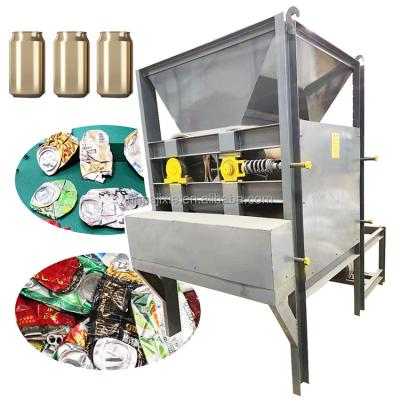 China High Efficiency Scrap Iron Cans Plastic and Metal Cans Flattening Recycling Machine Tuna Tin Cans Instant Coffee Aluminum Can Flattening Machine for sale