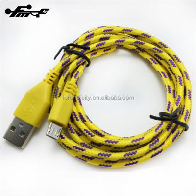 China Mobile Phone Phone Charging Cable Braided USB Cable For Samsung Android Cable for sale