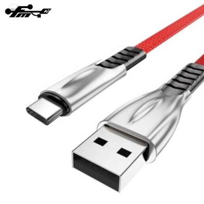 China Mobile Phone Zinc Alloy Fast Charging USB Braided Cable For Type C 3ft Data Cable for sale