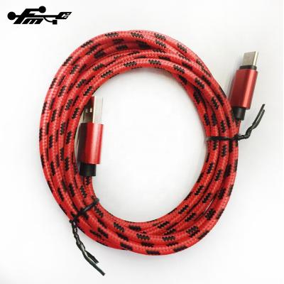 China Cell Phone Nylon Fiber Braided 2A Data Cable Retractable Mobile For iPhone USB Cable for sale