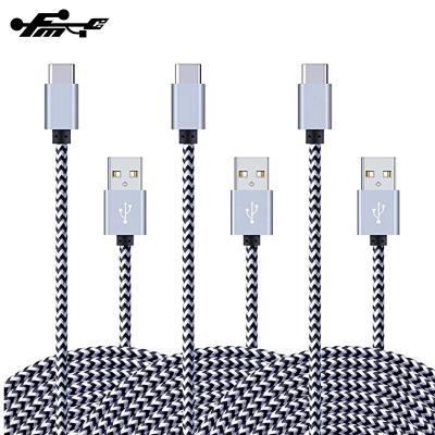 China Type C Cable 2.4A Fast Charging Cable Braided Type USB C Mobile Phone 1M USB Cables For Android for sale