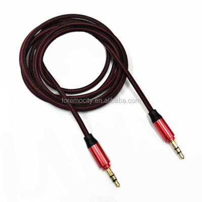 China Phone 3.5mm Male to Aux Audio Cable Gold Plated Braided Nylon. male stereo assistant for sale