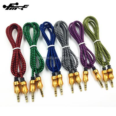 China New Hot Selling Nylon Braided Car Phone 1m Power Cable Audio Video Cable for sale