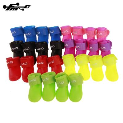 China Sustainable Dog Shoes Waterproof Silicone Rubber Outdoor Rain Dog Shoes And Boots for sale