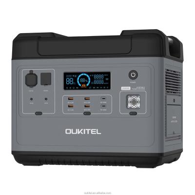 China Type C Factory Supply OUKITEL P2001 2000W LiFePO4 Super Fast Charging Home Use Best Selling Portable Power Station For Outdoor Medical for sale