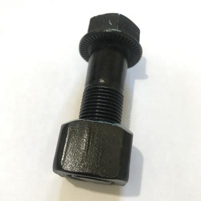 China Excavator Factory Direct On Sale Track Shoe Bolt And Nut M18X56F Excavator Spare Parts Domed Head With Seal Type for sale