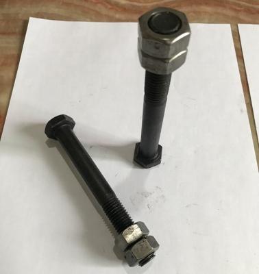 China High quality excavator spare parts of bucket tooth bolt with two nuts with size M14X120 made in Quanzhou factory for sale