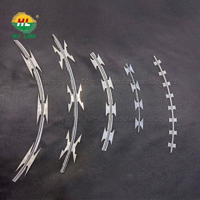 China Steel wire razor blade fencing barbed and razor wire for sale